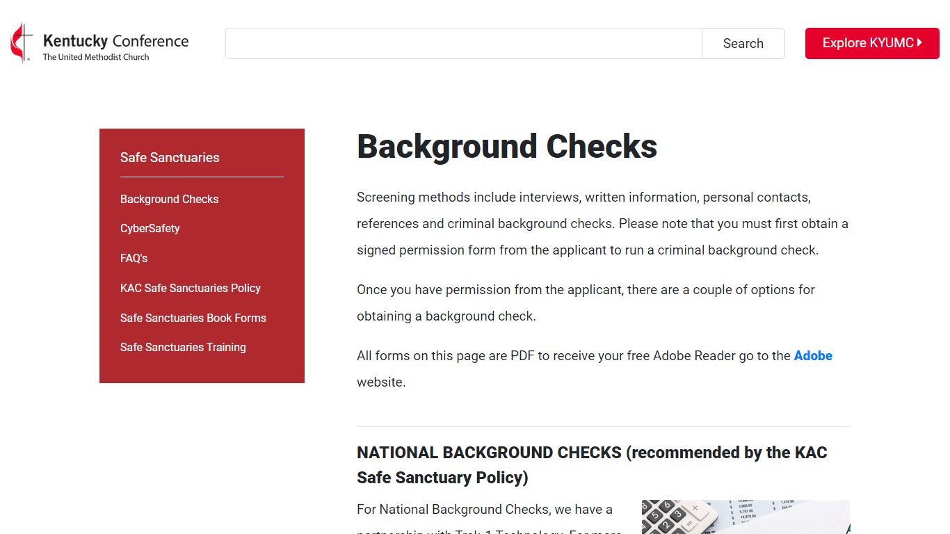 Kentucky Conference: Background Checks - kyumc.org